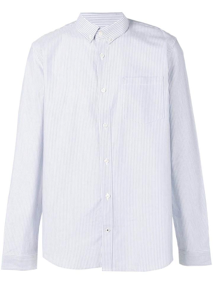 Nn07 Pinstripe Formal Shirt - White