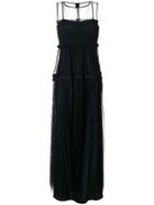 Pinko Tulle Layer Maxi Dress - Black