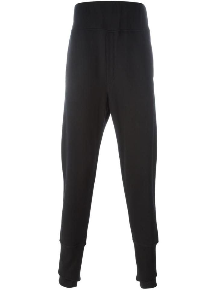 Ann Demeulemeester Tapered Track Pants, Men's, Size: Xs, Black, Cotton/lyocell