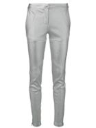 Yves Salomon Stretch Leather Leggings - Metallic