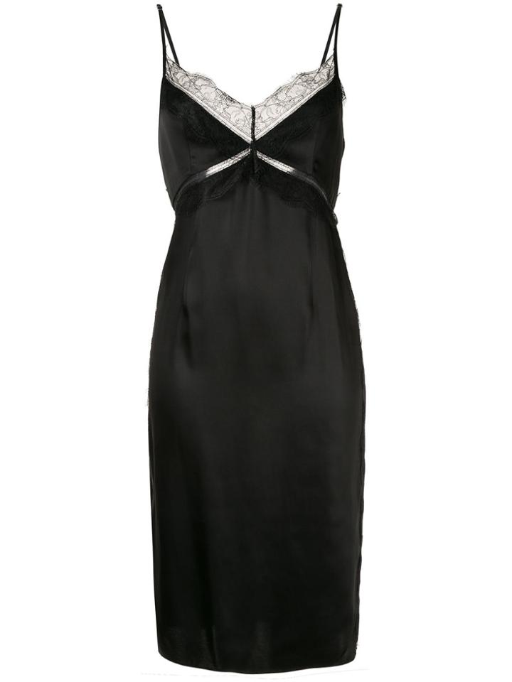 Goen.j Embellished Lace-trimmed Midi Dress - Black