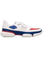 Prada Multicoloured Cloudbust Leather And Mesh Sneakers - White