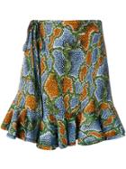 Chloé Printed Ruffle Hem Skirt - Multicolour