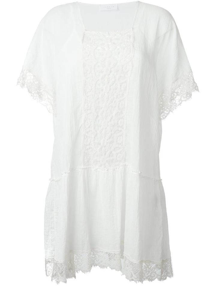 P.a.r.o.s.h. Lace Panel Detail Drop Waist Dress