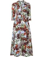 Erdem Dorothea Rose Print Dress - Multicolour