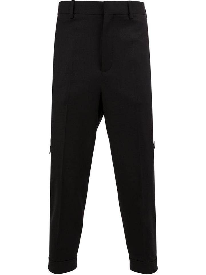Neil Barrett Zip Pocket Tapered Trousers - Black