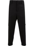 Neil Barrett Zip Pocket Tapered Trousers - Black