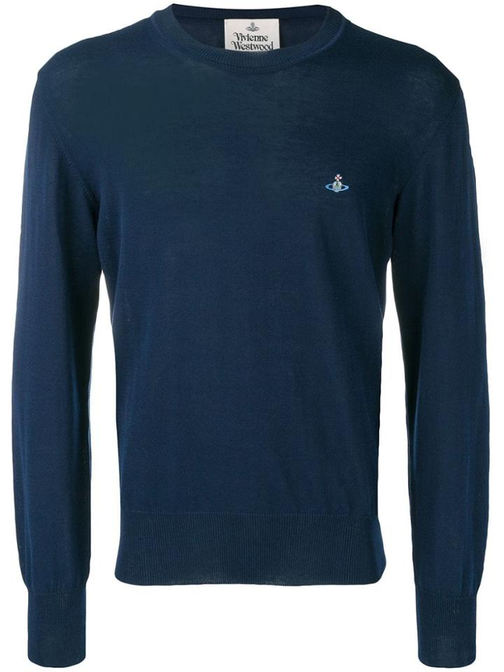 Vivienne Westwood Knitted Crewneck Jumper - Blue