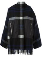 Cédric Charlier Fringed Checked Jacket