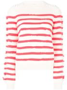 Barrie Striped Sweater - Red