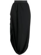 Poiret Draped Cocoon Skirt - Black
