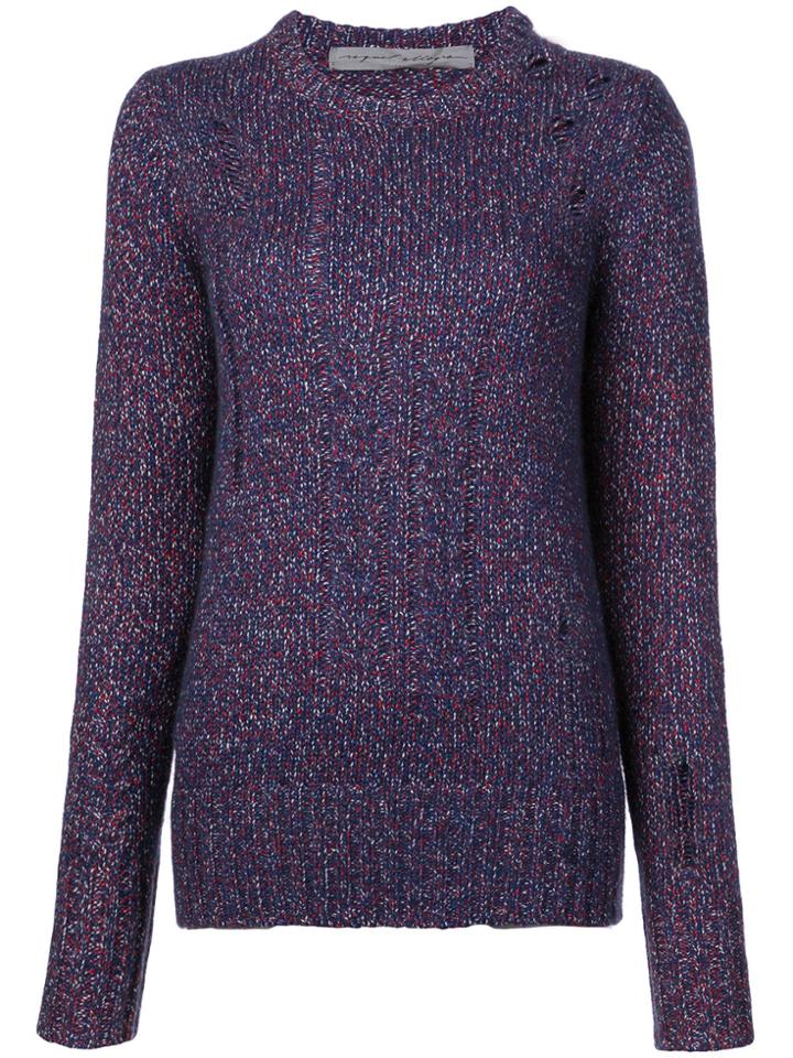 Raquel Allegra Distressed Jumper - Blue