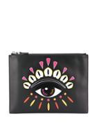 Kenzo Indonesian Flower Eye Clutch - Black
