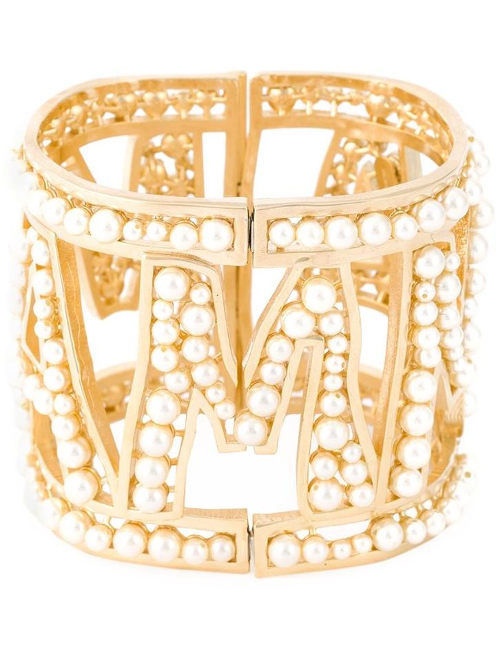 Dolce & Gabbana Mamma Pearl Cuff, Women's, Metallic
