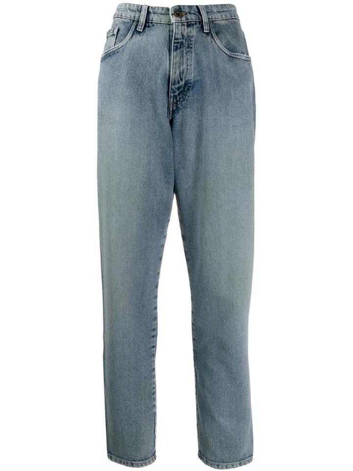 Miu Miu High-waist Faded Jeans - Blue