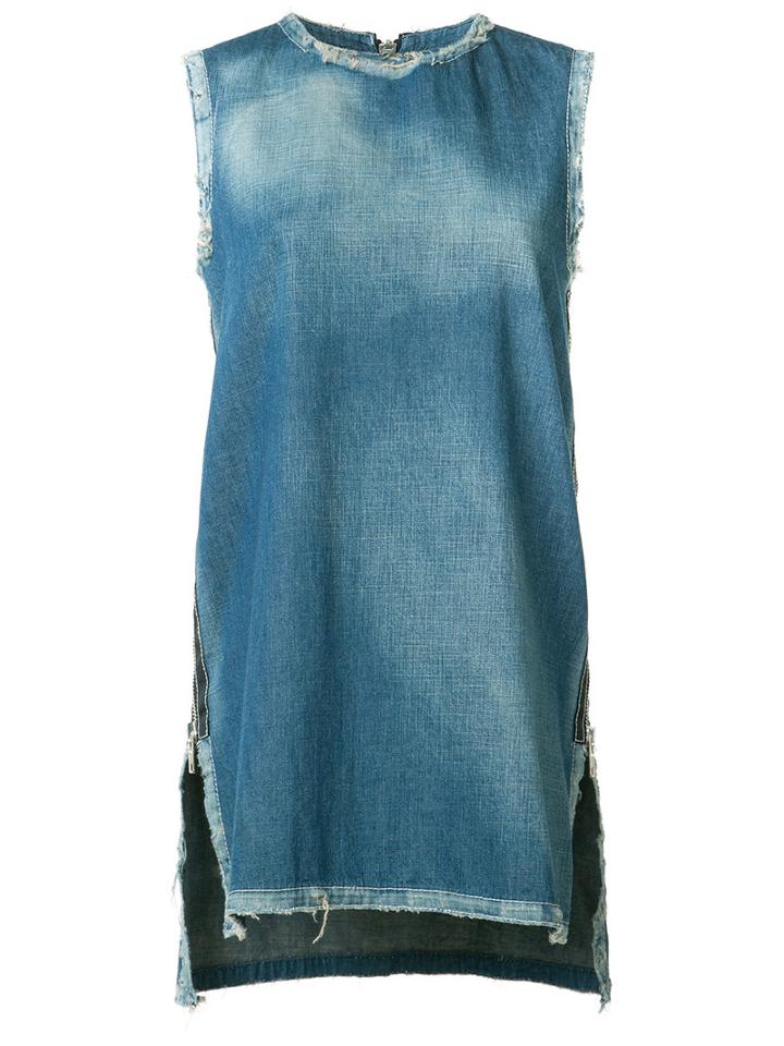 Victor Alfaro Denim Tank, Women's, Size: 6, Blue, Cotton
