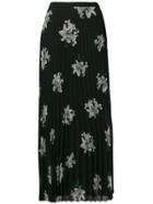 Dondup Floral Print Pleated Skirt - Black