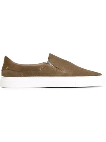 Hypnotic Yellow Slip-on Sneakers, Men's, Size: 43, Green, Leather/rubber