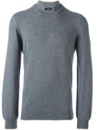 Fay Crew Neck Jumper, Men's, Size: 54, Grey, Viscose/cashmere/virgin Wool