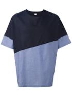 E. Tautz Colour Block Wide Fit 'collection' T-shirt, Men's, Size: Small, Blue, Cotton