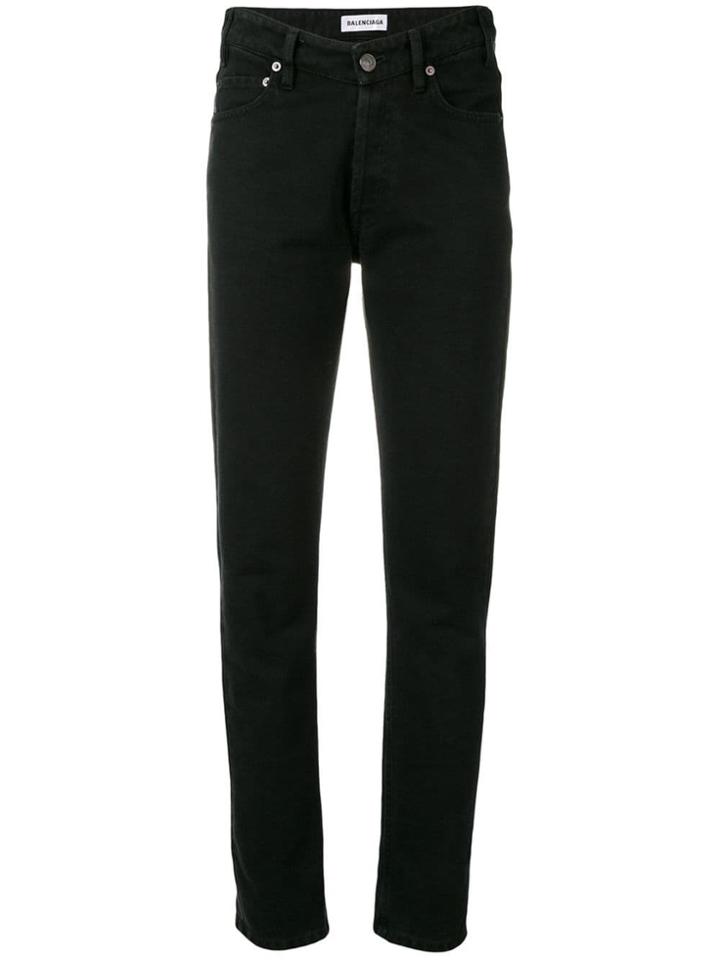 Balenciaga V-neck 5 Pocket Jeans - Black