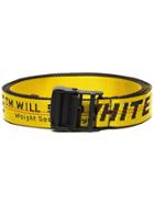 Off-white Yellow And Black Industrial Logo Belt