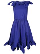 Msgm - Flared Dress - Women - Cotton/spandex/elastane - 46, Pink/purple, Cotton/spandex/elastane