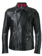 Guild Prime Asymmetric Zip Up Biker Jacket, Men's, Size: Medium, Black, Lamb Skin