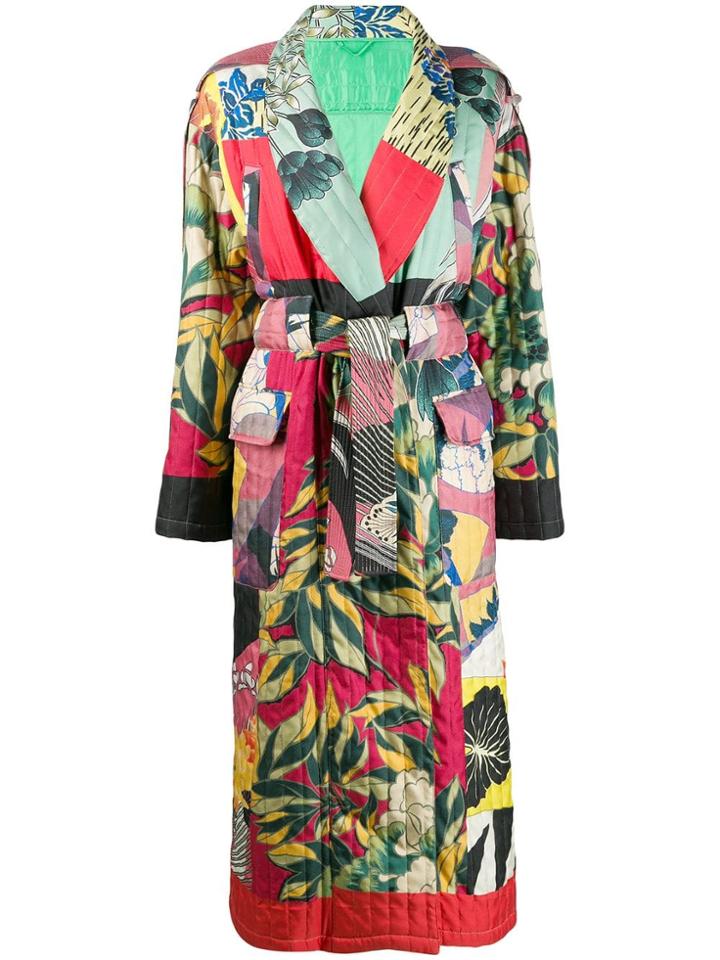 Etro Belted Coat - Green