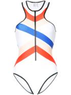 P.e Nation Jumpstart Swimsuit, Women's, Size: 10, White, Polyamide/spandex/elastane