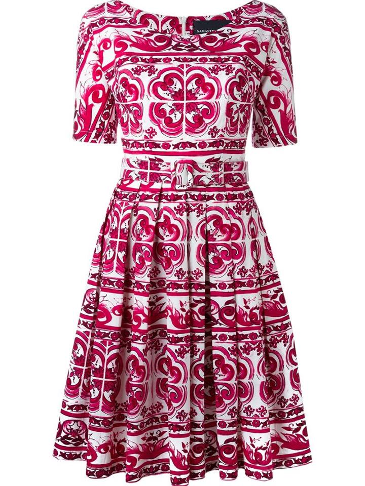 Samantha Sung Tile Print 'may' Dress
