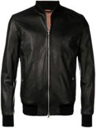 Barba Classic Leather Jacket - Black