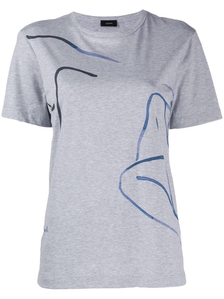 Joseph Abstract Print T-shirt - Grey