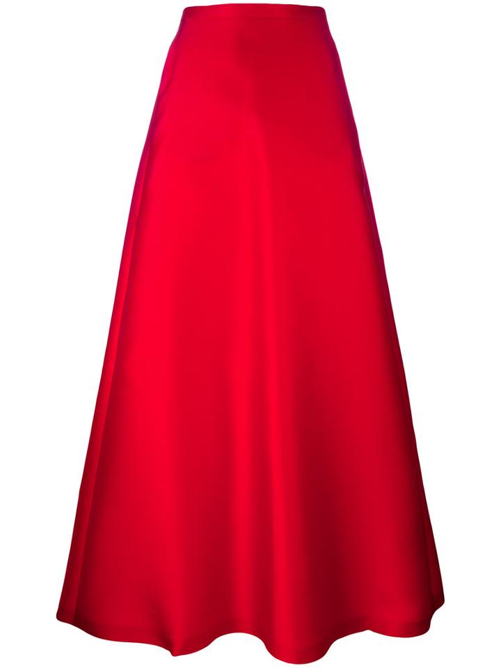 Max Mara Mid-rise A-line Skirt, Women's, Size: 44, Red, Polyester/silk