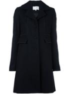 Carven Single Breasted Coat, Women's, Size: 36, Black, Polyamide/acetate/viscose/virgin Wool