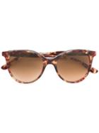 Bottega Veneta Eyewear Round Frame Sunglasses, Adult Unisex, Nude/neutrals, Acetate