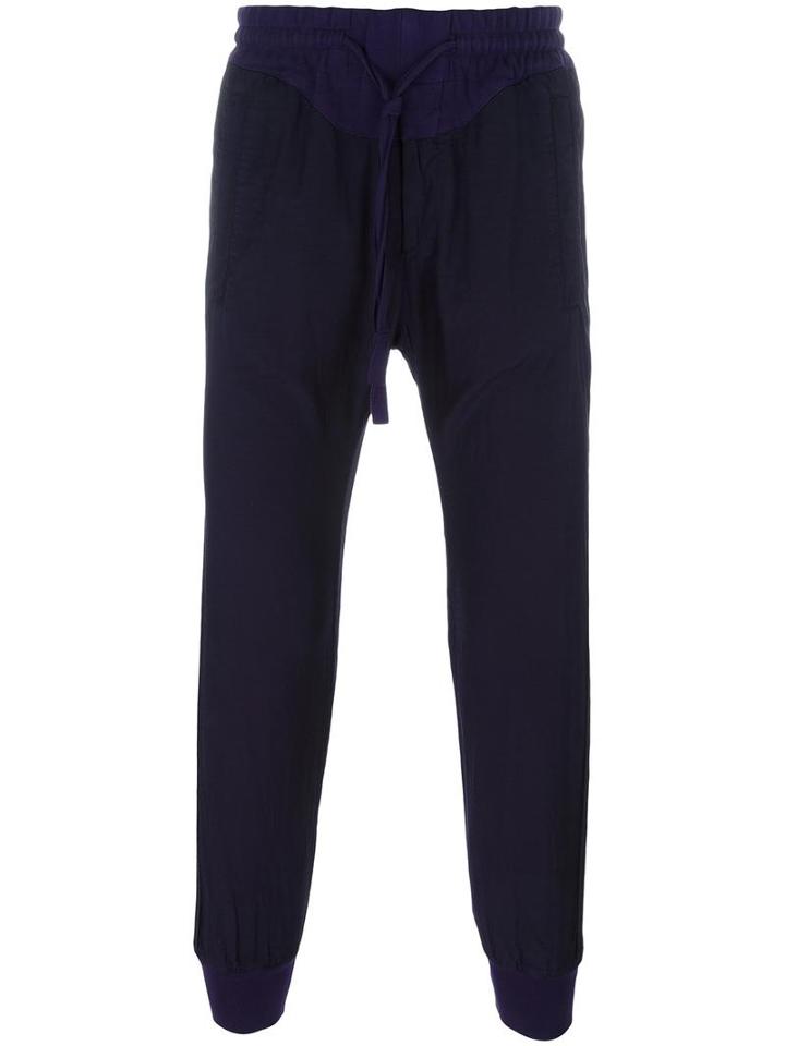 Haider Ackermann Drawstring Track Pants, Men's, Size: Large, Pink/purple, Cotton/rayon