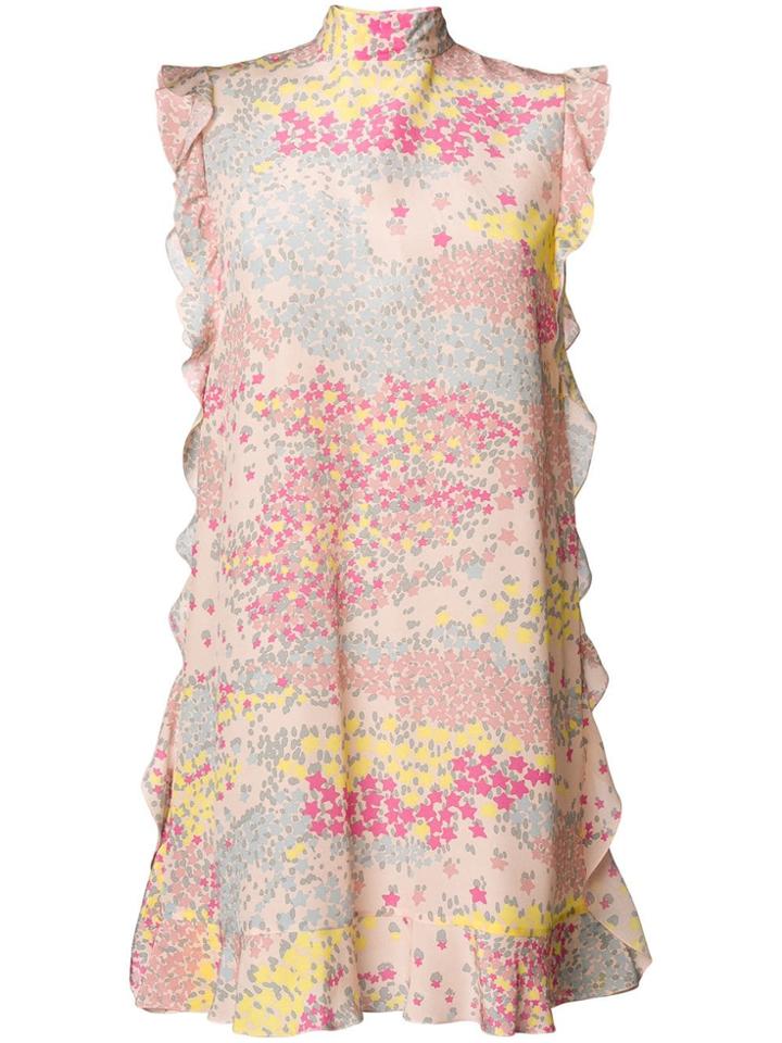 Red Valentino Floral Print Halterneck Dress - Pink
