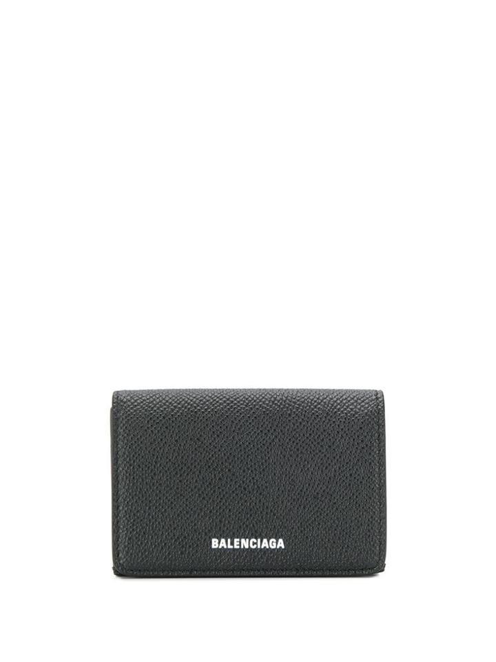 Balenciaga Ville Mini Logo Wallet - Black