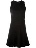 Paco Rabanne Zip Detailing Flared Dress - Black