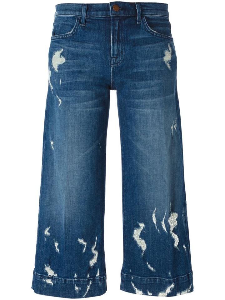 J Brand 'liza' Denim Culottes, Women's, Size: 29, Blue, Cotton/spandex/elastane