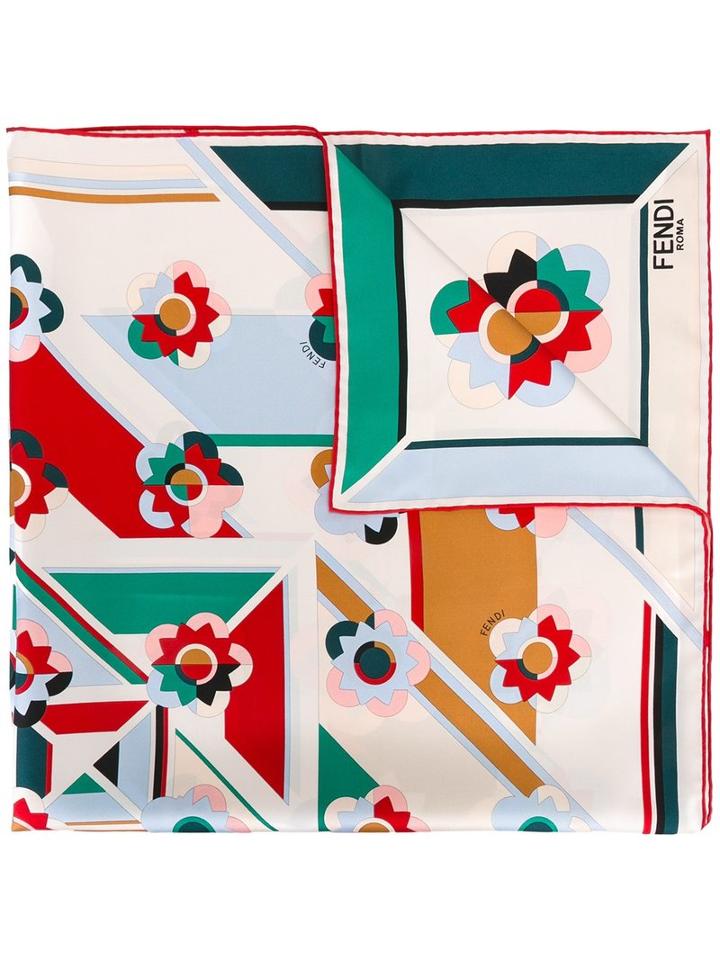 Fendi - Flowerland Scarf - Women - Silk - One Size, Silk