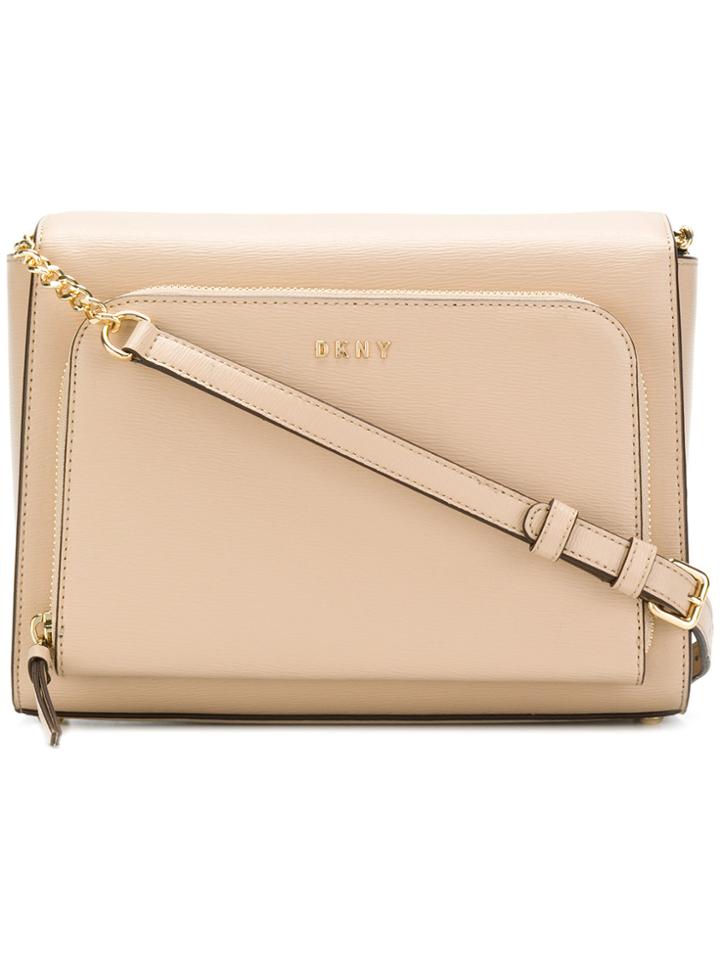 Dkny Classic Cross-body Satchel - Nude & Neutrals