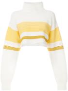 Nagnata Retro Cropped Turtleneck Jumper - White
