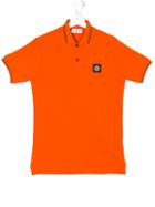Stone Island Junior - Logo Polo Shirt - Kids - Cotton/spandex/elastane - 14 Yrs, Yellow/orange
