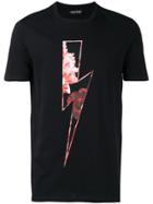 Neil Barrett Floral Lightning Bolt T-shirt - Black