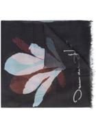 Oscar De La Renta Seaweed Print Scarf - Black