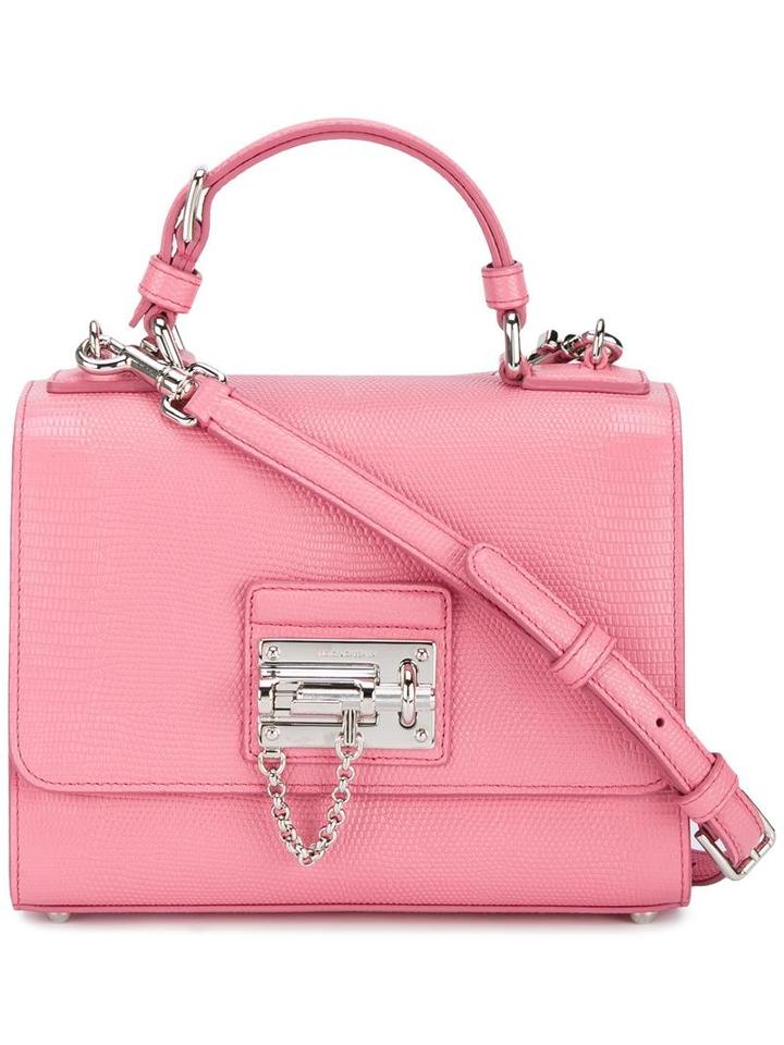 Dolce & Gabbana Monica Tote, Women's, Pink/purple, Leather/silk