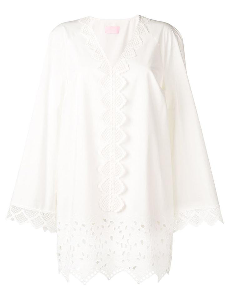 Giamba Broderie Anglaise Tunic Dress - White