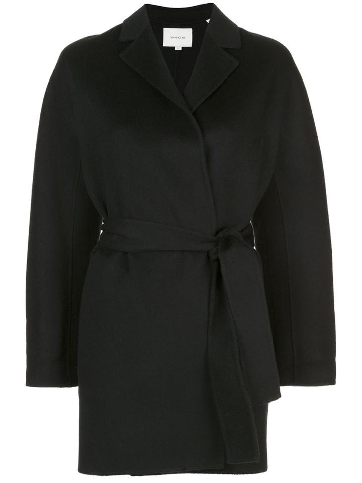 Vince Double Faced Belted Jacket - Black
